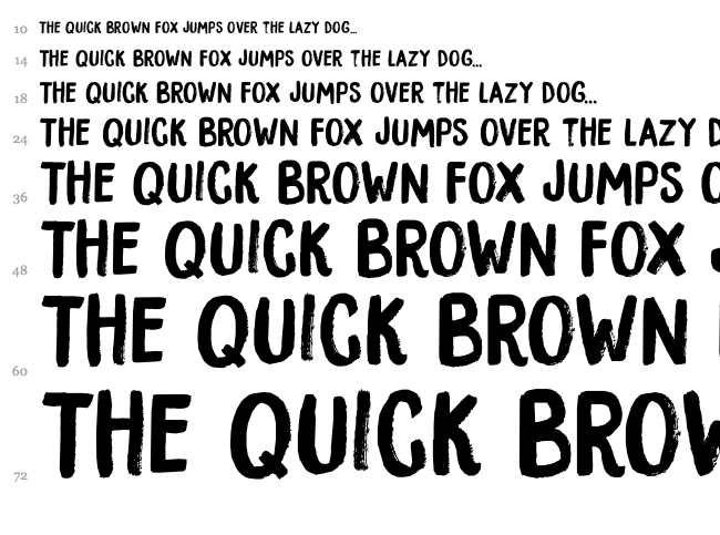 DK Bocadillo font waterfall